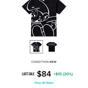 Supreme SmurfsTee Black Size Medium New Unopened